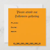 Gothic Bird-Man Halloween Invitation Kaart (Achterkant)