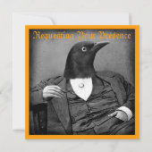 Gothic Bird-Man Halloween Invitation Kaart (Voorkant)