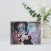 Gothic Birds Birdcage Veil Surreal Art Briefkaart (Staand voorkant)