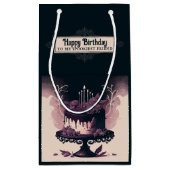 Gothic Birthday Gift Bag - Spooky Birthday Cake Klein Cadeauzakje (Achterkant)