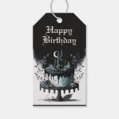 Gothic Birthday Gift Labels - Castle Birthday Cake Cadeaulabel (Voorkant)