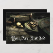 Gothic Birthday Party Invitations Kaart (Voorkant / Achterkant)