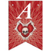 Gothic Birthday Skull Botten Red Heart op spieren Vlaggetjes (Tweede vlag)