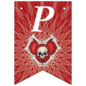 Gothic Birthday Skull Botten Red Heart op spieren Vlaggetjes (Derde vlag)