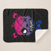 Gothic Bisexual Pride Flag gekleurd Beer Sherpa Deken (Voorkant (horizontaal))