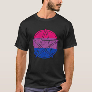 Gothic Bisexual Pride Wicca Witchcraft Petagram T-shirt