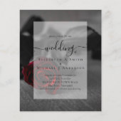 Gothic Black and Red Roses Gothic Wedding Invite Flyer (Voorkant)