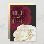 Gothic Black and Red Wedding Kaart (Voorkant / Achterkant)