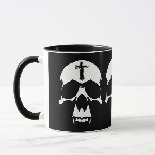 Gothic Black and White Demon Skull Illustration Mok (Links)