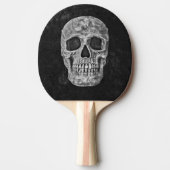 Gothic Black and White Grunge Skull Tafeltennisbatje (Voorkant)