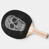 Gothic Black and White Grunge Skull Tafeltennisbatje (Zijkant)