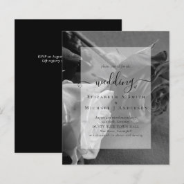 Gothic Black and White Roses Gothic Wedding Invite