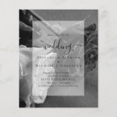 Gothic Black and White Roses Gothic Wedding Invite Flyer (Voorkant)