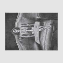 Gothic  Black and White Skeleton