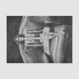 Gothic  Black and White Skeleton Tissuepapier