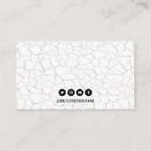 Gothic Black and White Skull Tattoo Shop Visitekaartje (Achterkant)