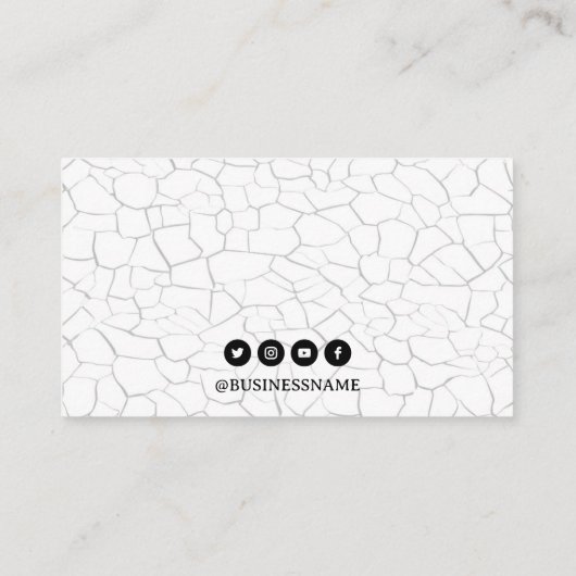 Gothic Black and White Skull Tattoo Shop Visitekaartje (Achterkant)