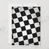 Gothic Black and White Wedding Invitation Kaart (Achterkant)