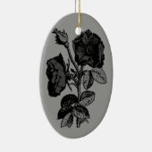 Gothic Black Antiek Roos Keramisch Ornament (Rechts)