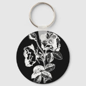 Gothic Black Antiek Roos Sleutelhanger (Voorkant)