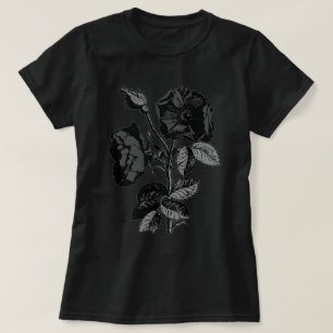 Gothic Black Antiek Roos T-shirt