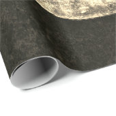 Gothic Black Beige Human Skull Texture Cadeaupapier (Rol Hoek)