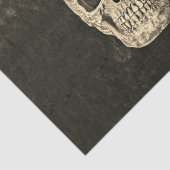 Gothic Black Beige Human Skull Texture Tissuepapier (Detail)