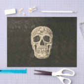 Gothic Black Beige Human Skull Texture Tissuepapier (Craft)