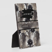 Gothic Black Bloemen Trouwtafel Top Fotoplaat (Zijkant)