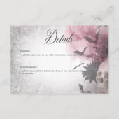 Gothic Black & Bourgondische schedel & spin Detail Informatiekaartje (Voorkant)