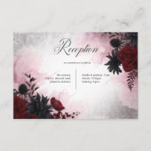 Gothic Black & Bourgondische schedel & spin ontvan Informatiekaartje (Voorkant)