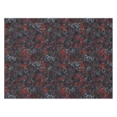 Gothic Black Cat & Dark Flowers Pattern  Tafelkleed (Voorkant (Horizontaal))