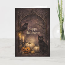 Gothic Black Cat Halloween