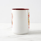 Gothic Black Cauldron Halloween Coffee Witch Brew Tweekleurige Koffiemok (Center)