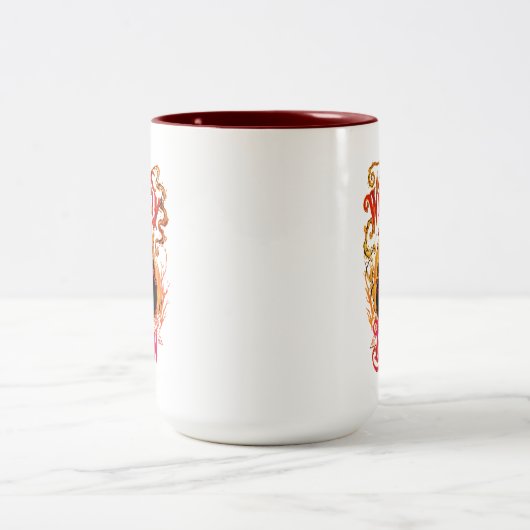 Gothic Black Cauldron Halloween Coffee Witch Brew Tweekleurige Koffiemok (Center)