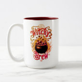 Gothic Black Cauldron Halloween Coffee Witch Brew Tweekleurige Koffiemok (Links)
