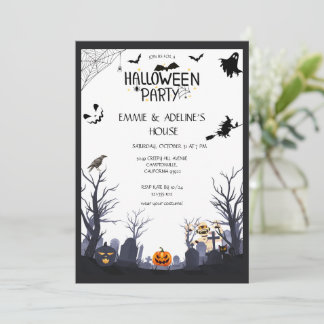 Gothic Black Crow Halloween Party  Kaart