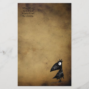 Gothic Black Crow-kantoorbenodigdheden Briefpapier