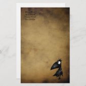 Gothic Black Crow-kantoorbenodigdheden Briefpapier (Voorkant / Achterkant)