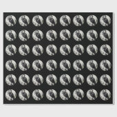 Gothic Black Crow & Tower Spooky Halloween Cadeaupapier (Vlak)