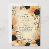 Gothic Black Dahlia Halloween viering Kaart (Voorkant)