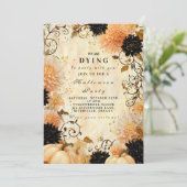 Gothic Black Dahlia Halloween viering Kaart (Staand voorkant)