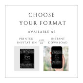 Gothic Black Damask Halloween Tea Party Kaart