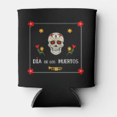 Gothic Black Dia de los Muertos Sugar Skull Blikjeskoeler (Voorkant)