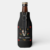 Gothic Black Dia de los Muertos Sugar Skull Flesjeskoeler (Fles Achterkant)