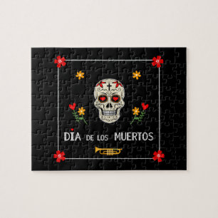 Gothic Black Dia de los Muertos Sugar Skull Legpuzzel