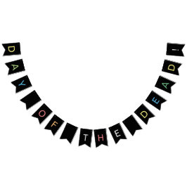 Gothic Black Dia de los Muertos Sugar Skull Vlaggetjes