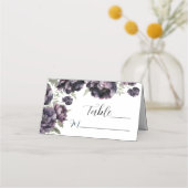 Gothic Black Donkere Pioenrozen Vintage Goth Huwel Plaatskaartje (Voorkant)