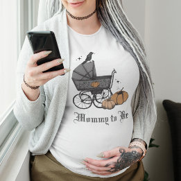 Gothic Black Een Baby is Op Komst Herfst Babyborre Tri-Blend Shirt