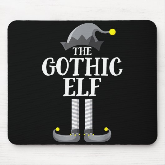 Gothic Black Elf Matching Family Group Christmas P Muismat (Voorkant)